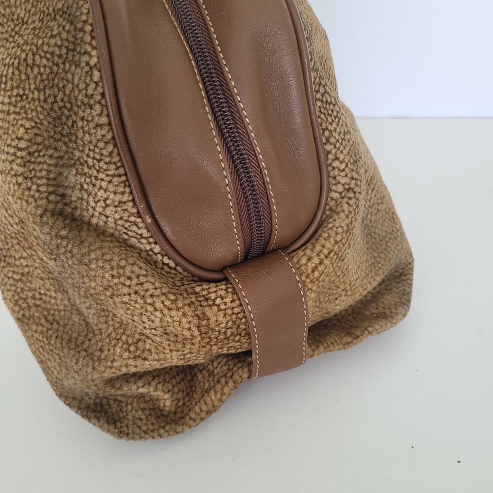 Borbonese Redwall Quail Pattern Suede Leather Dom… - image 4